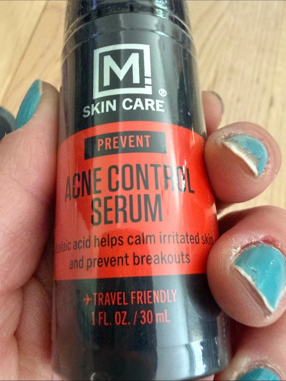 M! Skin Care Men’s Acne and All day Serum Duo — Black with Red & Yellow Labels